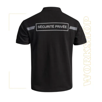 Polo de Sécurité Noir Manches Courtes